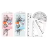 Cartoon pattern ruler set, student stationery measuring tools, 15cm, 20cm, 30cm three-piece set Item Picture